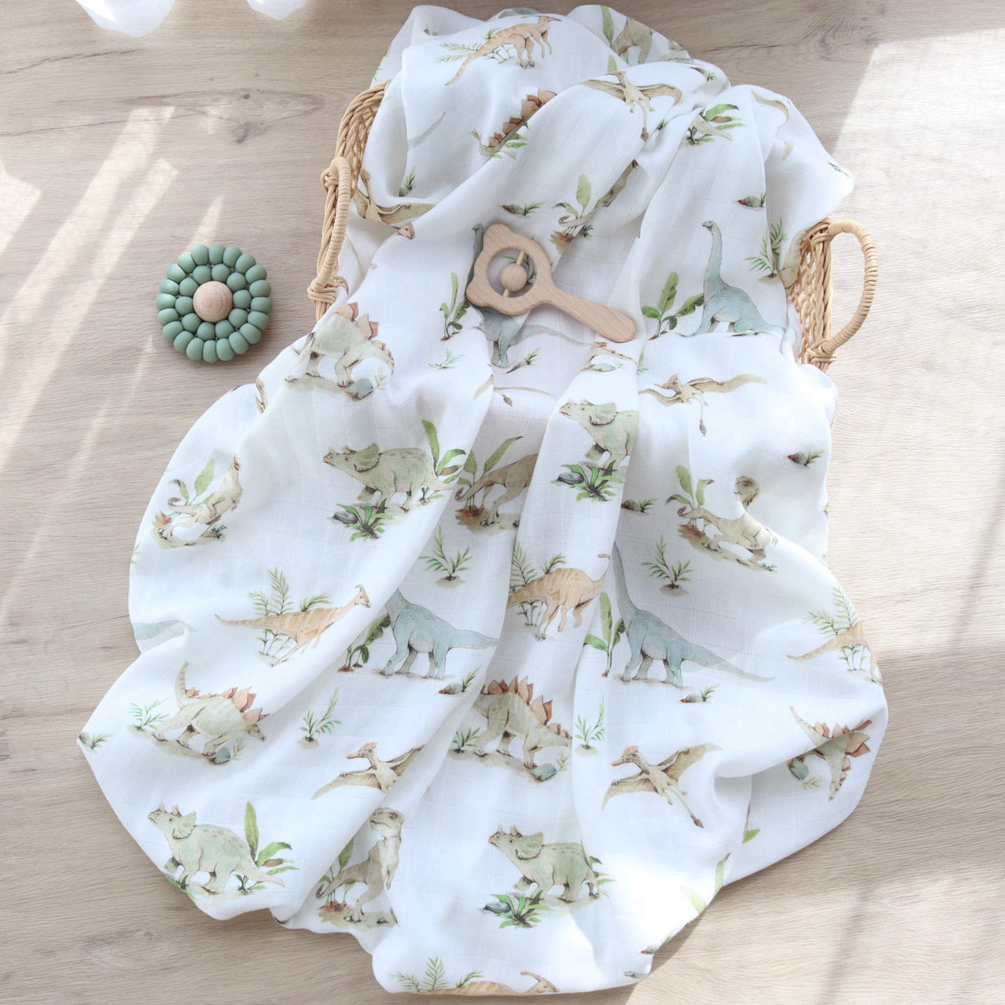 Dinosaur Muslin Wrap