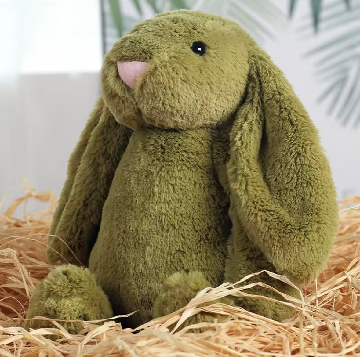 Super Soft Plush Bunny- Green Moss