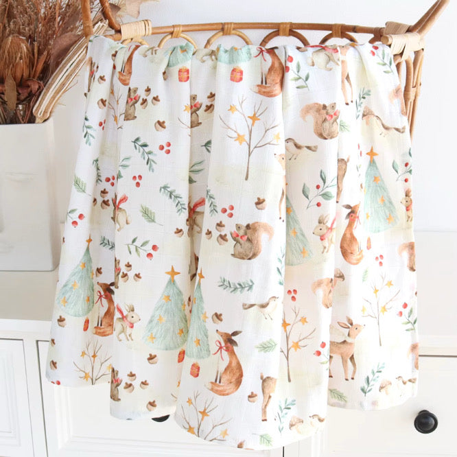 Christmas Muslin Wrap