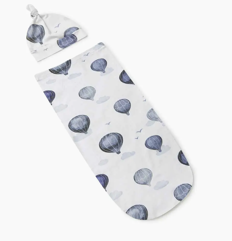 Cloud Chaser Snuggle Swaddle & Beanie Set