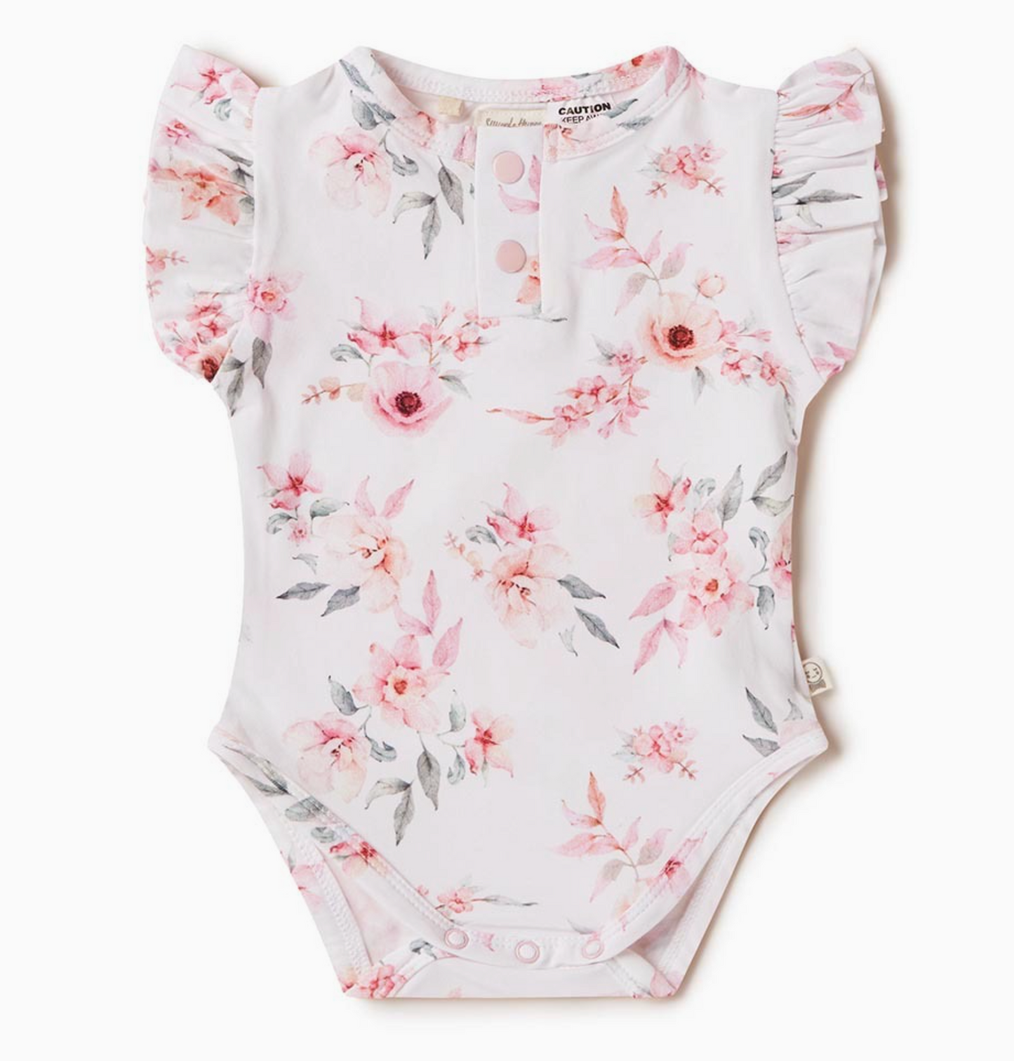 Camille Short Sleeve Organic Bodysuit (Size Newborn)