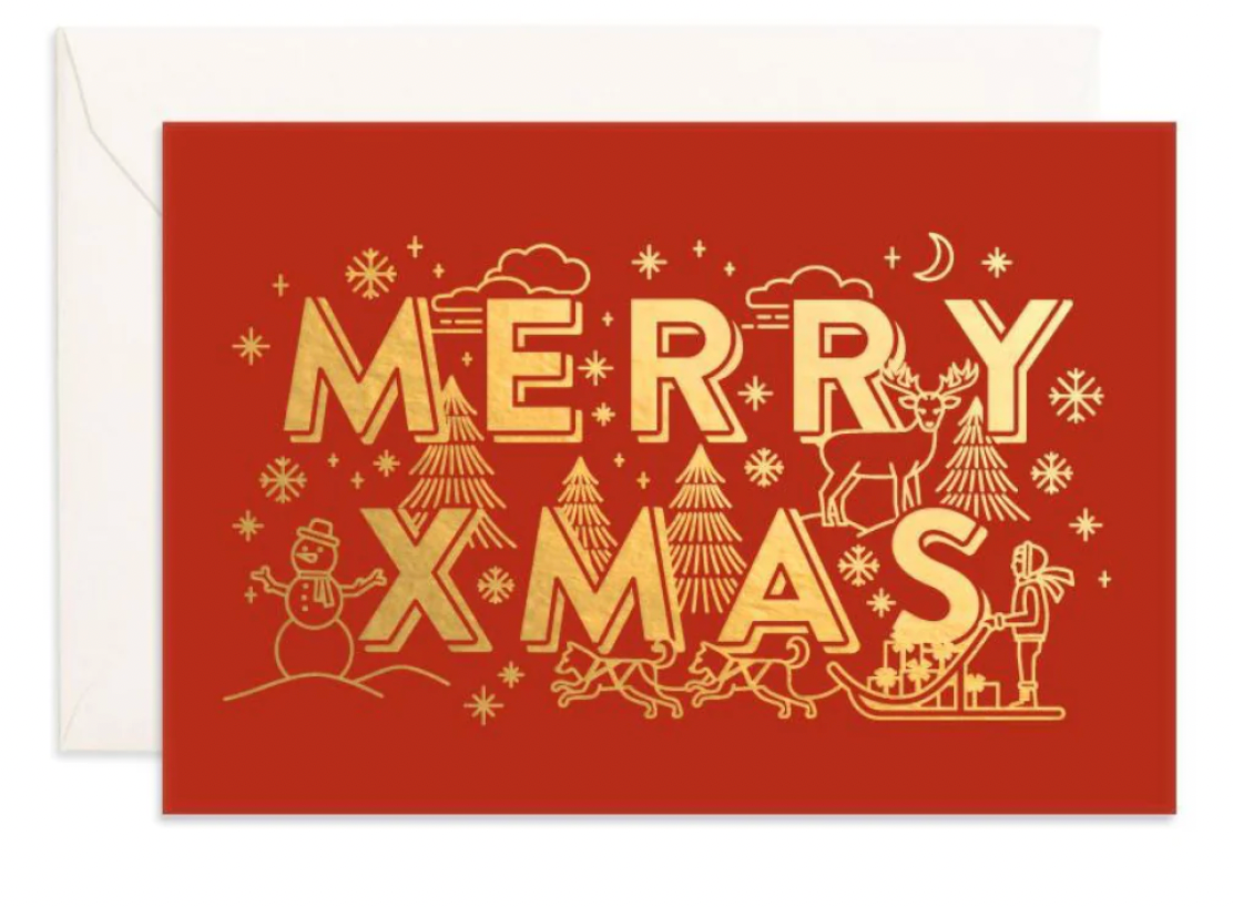Merry Xmas Mini Greeting Card