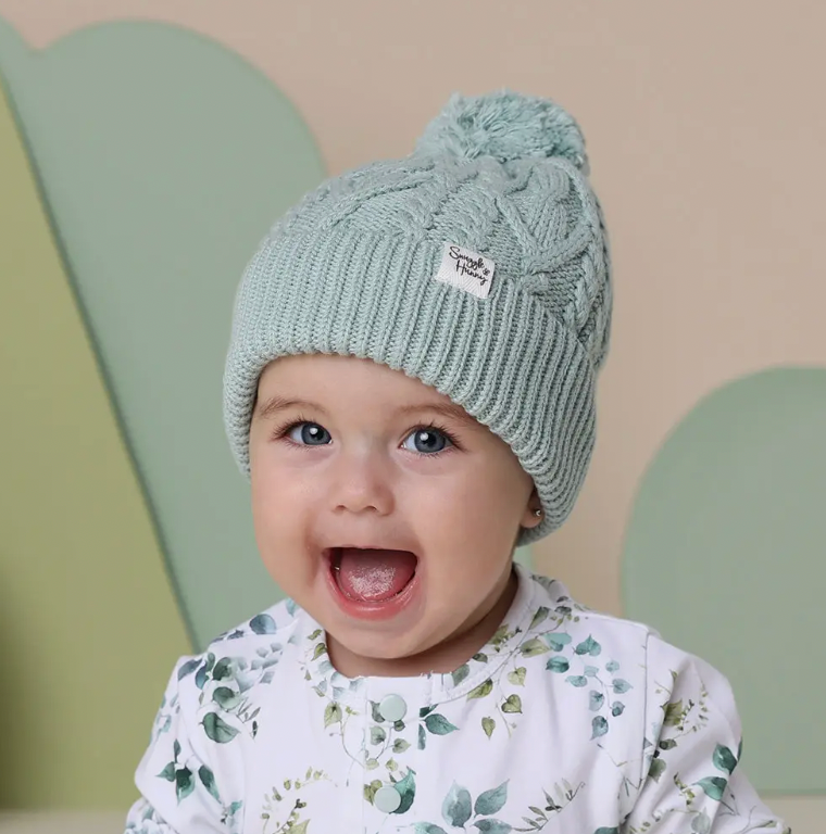 Sage Organic Baby Knit Beanie