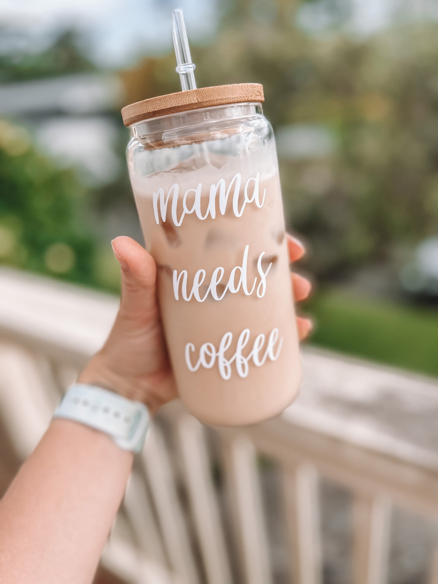 Reusable Iced Coffee Glass Cup