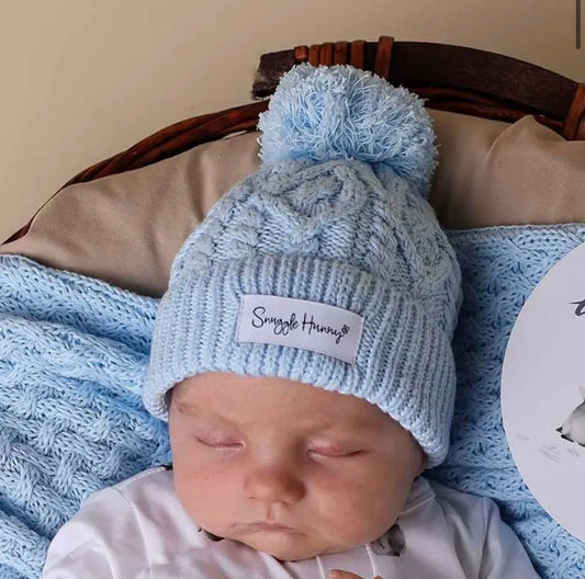 Baby Blue Organic Knit Beanie