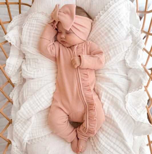 COTTON GROWSUIT - DUSTY PINK