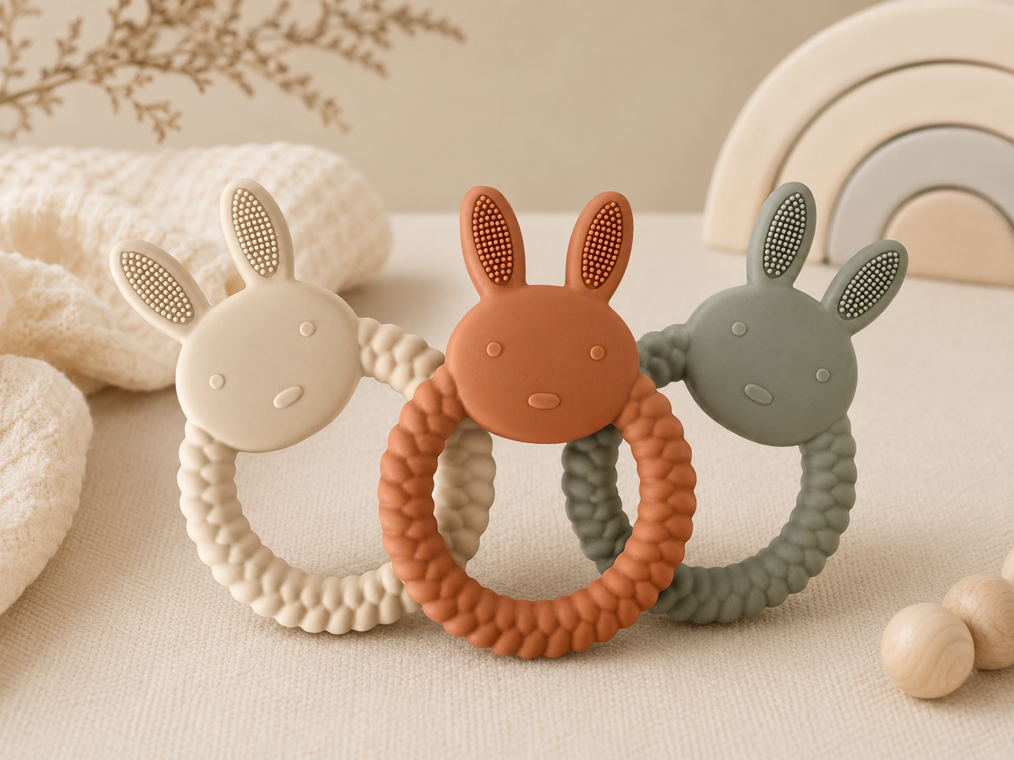 Silicone Bunny Teether