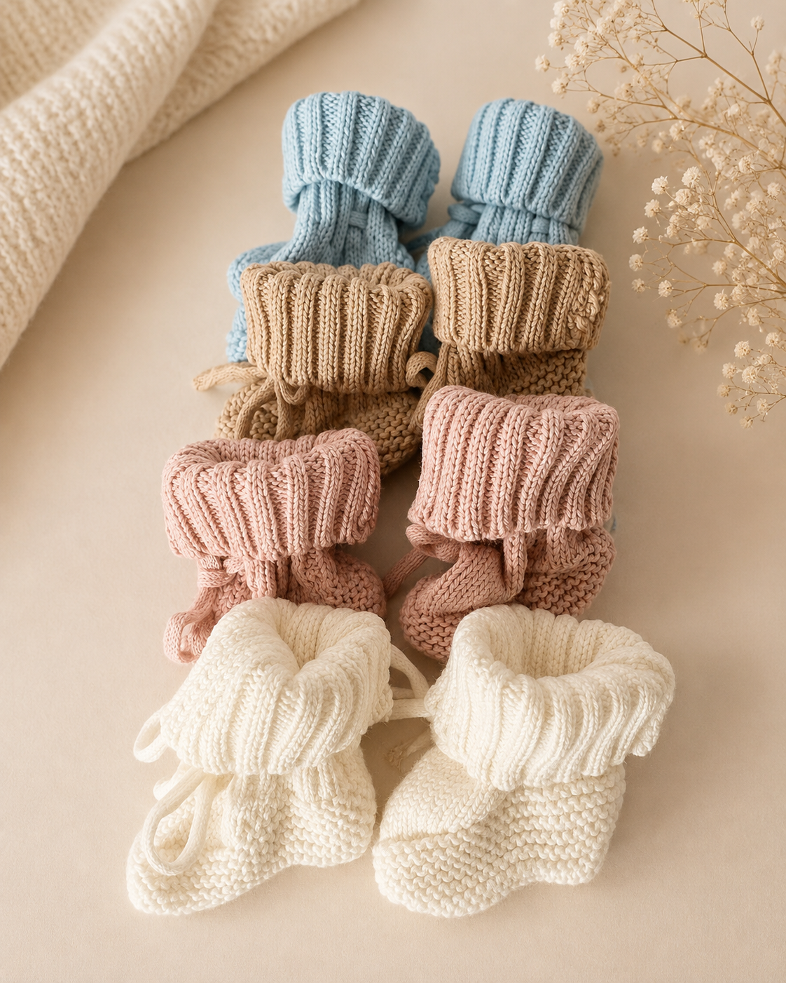 Knitted Baby Booties