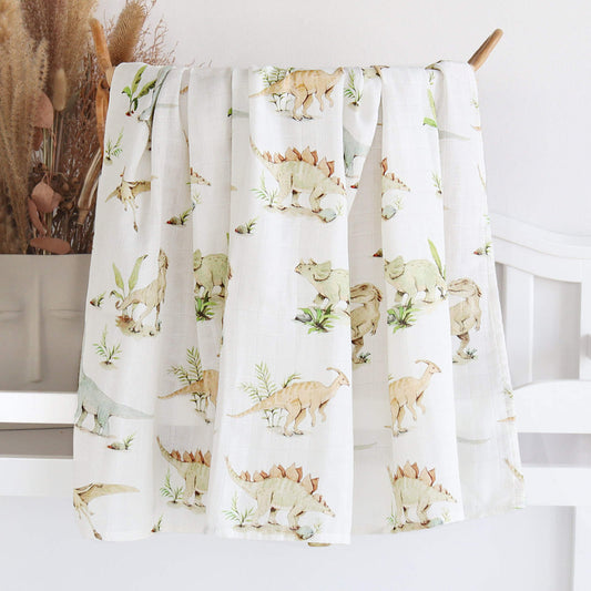 Dinosaur Muslin Wrap