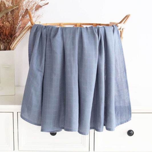 Navy Blue Muslin Wrap