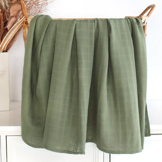 Olive Green Muslin Wrap
