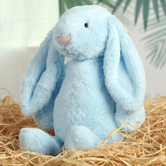 Super Soft Plush Bunny- Baby Blue – Hamper Me Baby