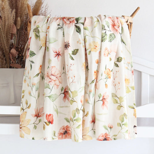 Flower Muslin Wrap
