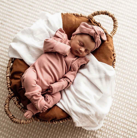 Rose Ribbed Organic Topknot