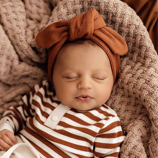 Biscuit Ribbed Organic Topknot