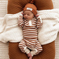 Biscuit Stripe Organic Growsuit