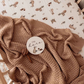 Hazelnut Diamond Knit Organic Baby Blanket