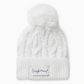 White Organic Knit Beanie
