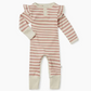 Rose Stripe Organic Growsuit (Newborn)