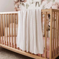 White Diamond Knit Organic Baby Blanket