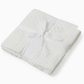 White Diamond Knit Organic Baby Blanket