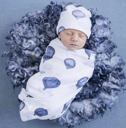 Cloud Chaser Snuggle Swaddle & Beanie Set