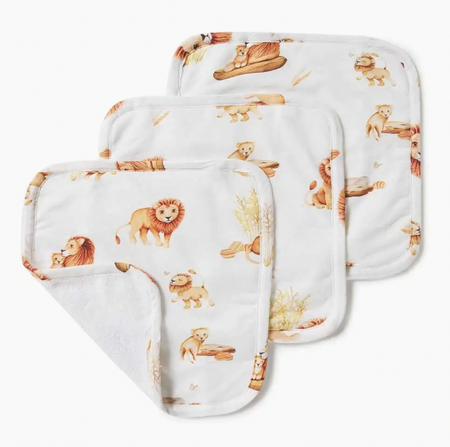 Lion Organic Wash Cloths - 3 Pack