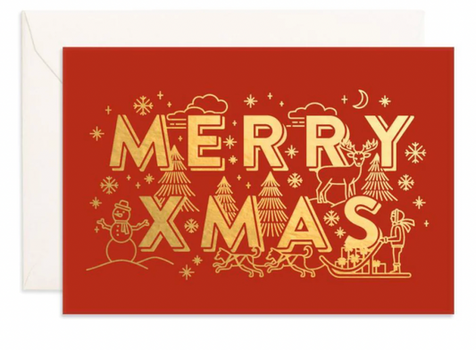 Merry Xmas Mini Greeting Card