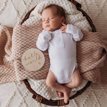 Milk Long Sleeve Organic Bodysuit (Size Newborn)