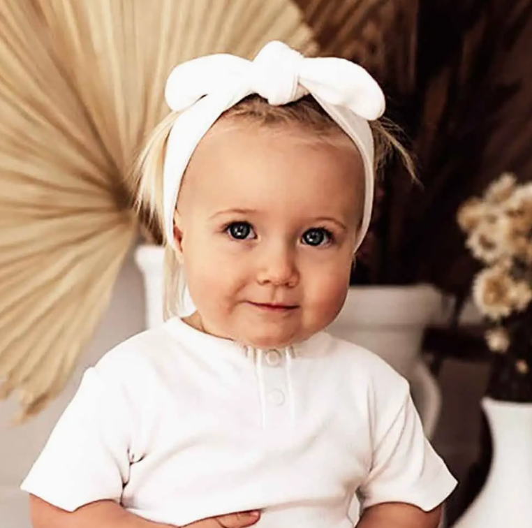 Milk Ribbed Organic Topknot