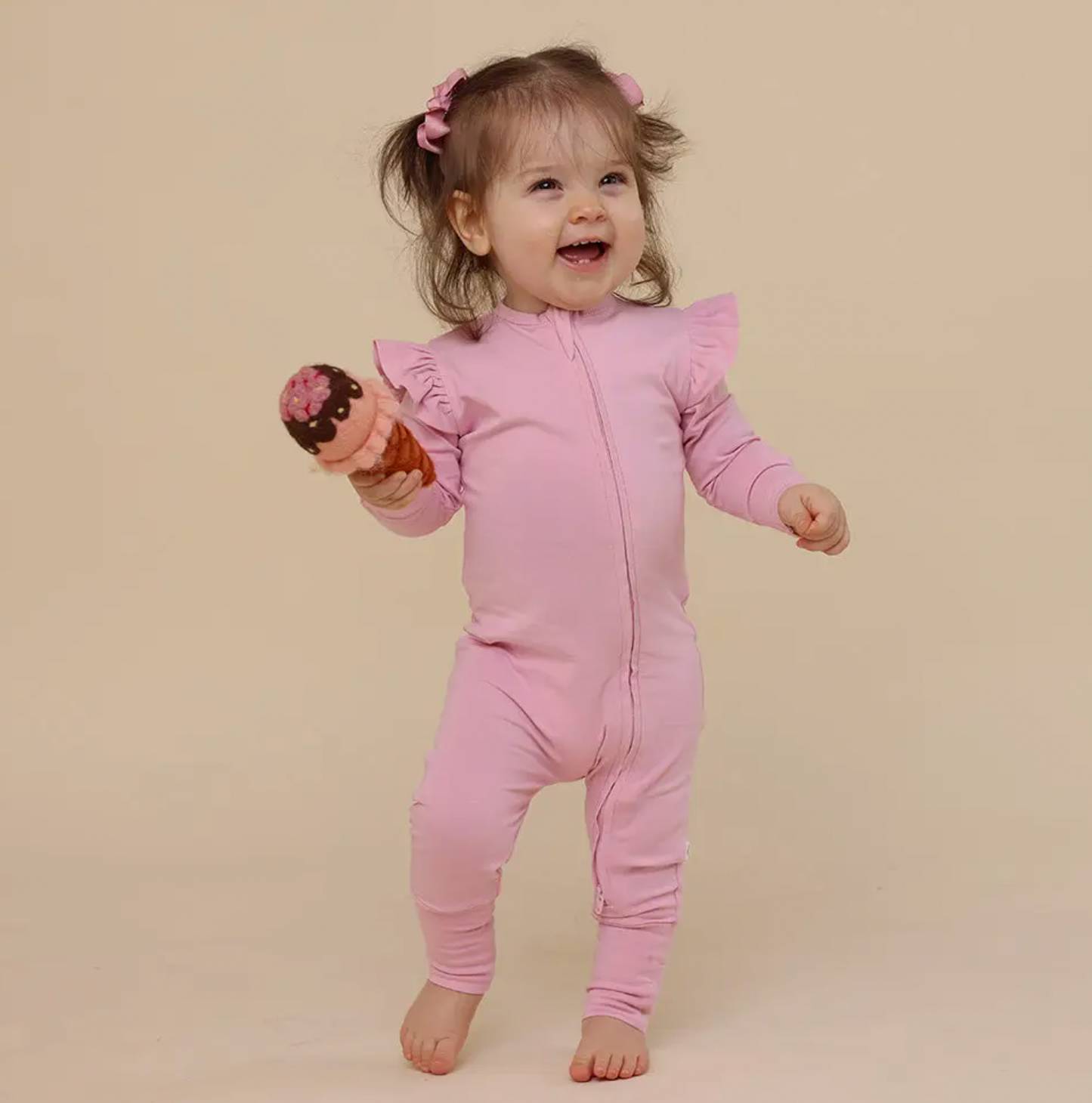 Bubblegum Organic Snugglesuit Convertible Romper (Size Newborn)