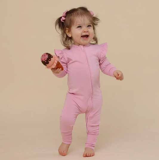 Bubblegum Organic Snugglesuit Convertible Romper (Size Newborn)