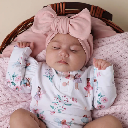 Lullaby Pink Organic Oversized Bow