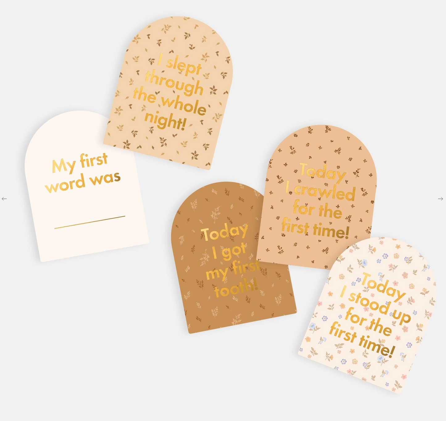 Baby Milestone Cards Broderie