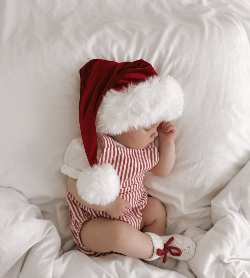 Burgundy Velvet Santa Hat (Size Baby)