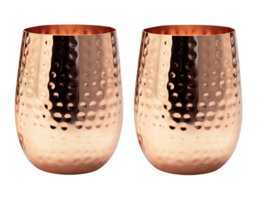 Stemless Copper Glasses